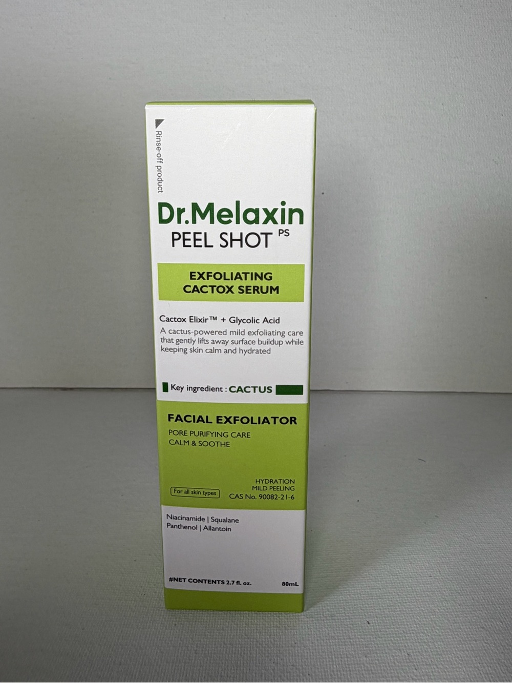 Peel Shot Exfoliating Cactox Serum — Green Facial Exfoliator